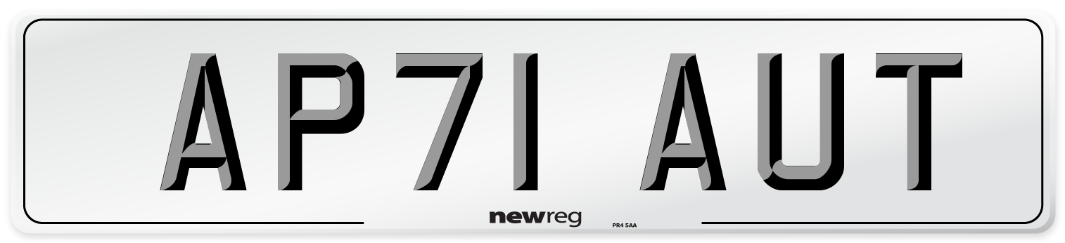 AP71 AUT Number Plate from New Reg